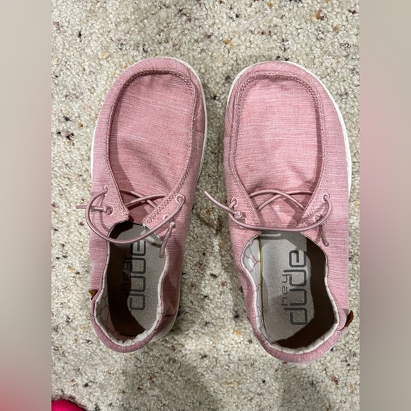 Hey Dude Other - Girls kids youth Hey Dude pink linen cotton candy shoes Y2-3